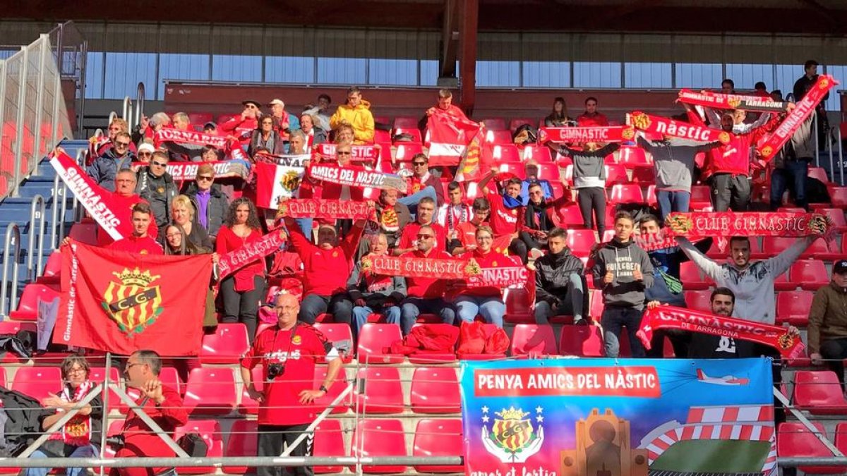 La afición del Nàstic en Soria.