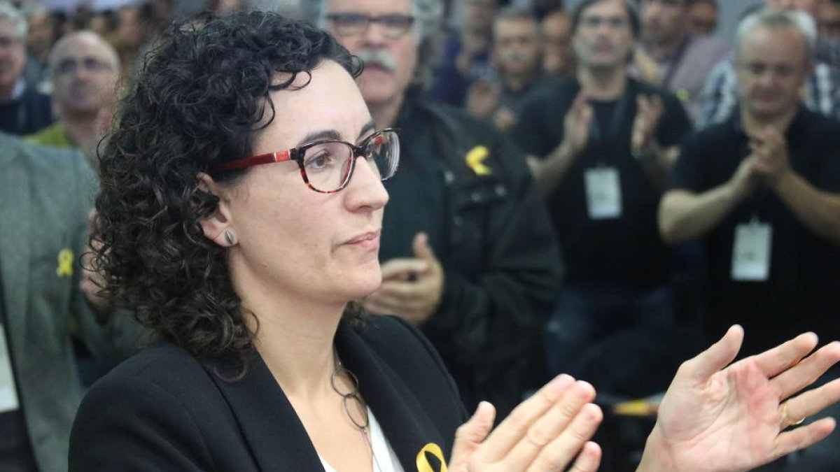 La secretària general d'ERC, Marta Rovira, a l'inici del Consell Nacional dels republicans, el 4 de novembre de 2017