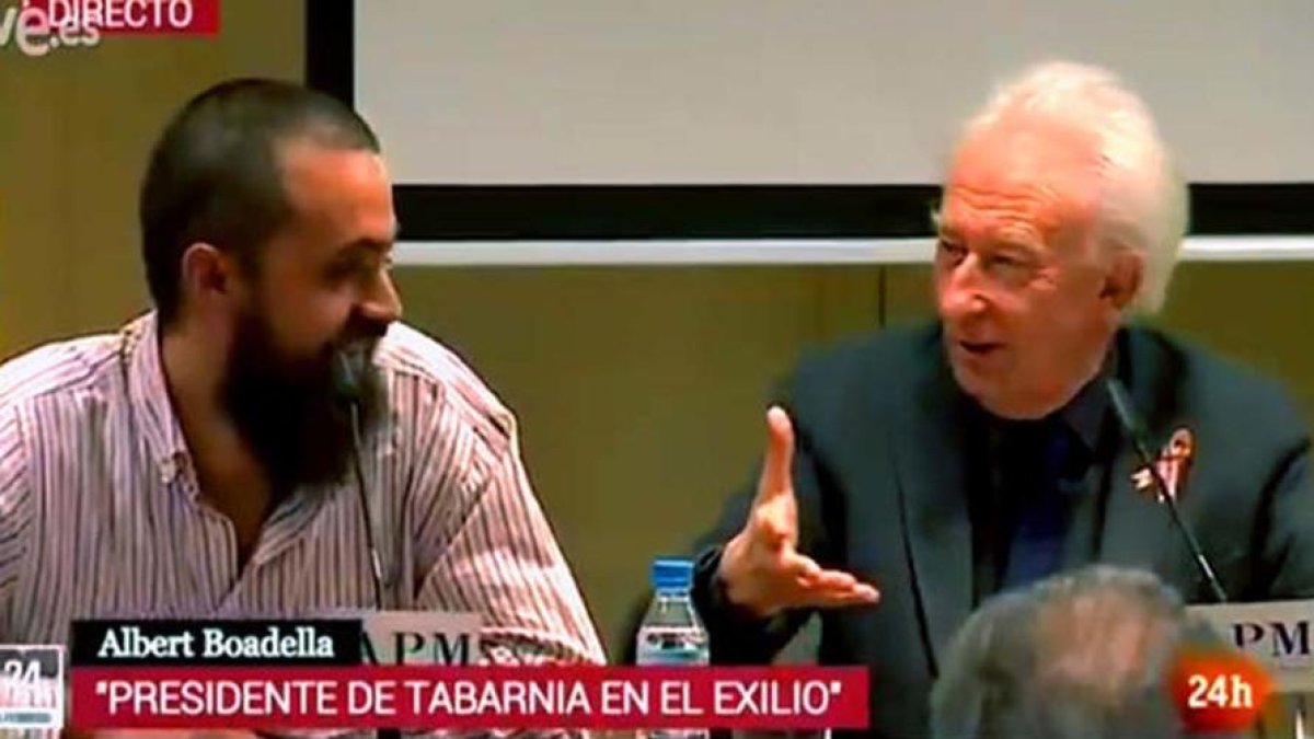 La televisió pública retola a Albert Boadella com a 'president de Tabarnia a l'exili' .