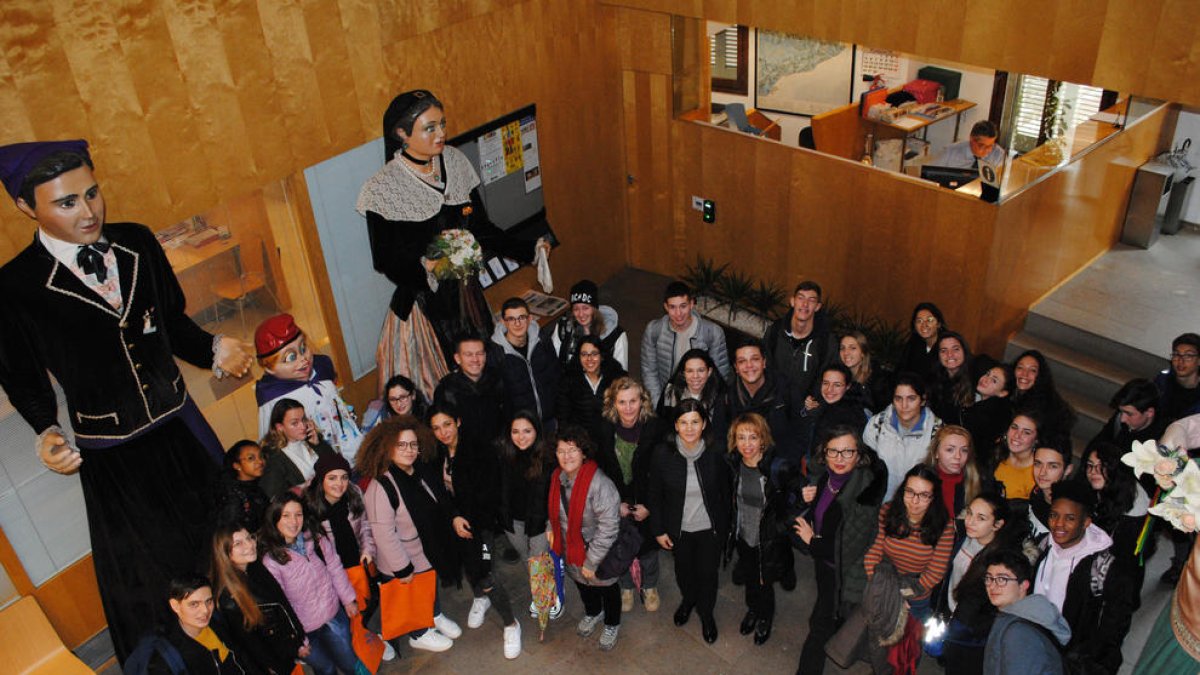 Visita al Consistori dels alumnes i professors del Liceo Statale Pascasino de Marsala.
