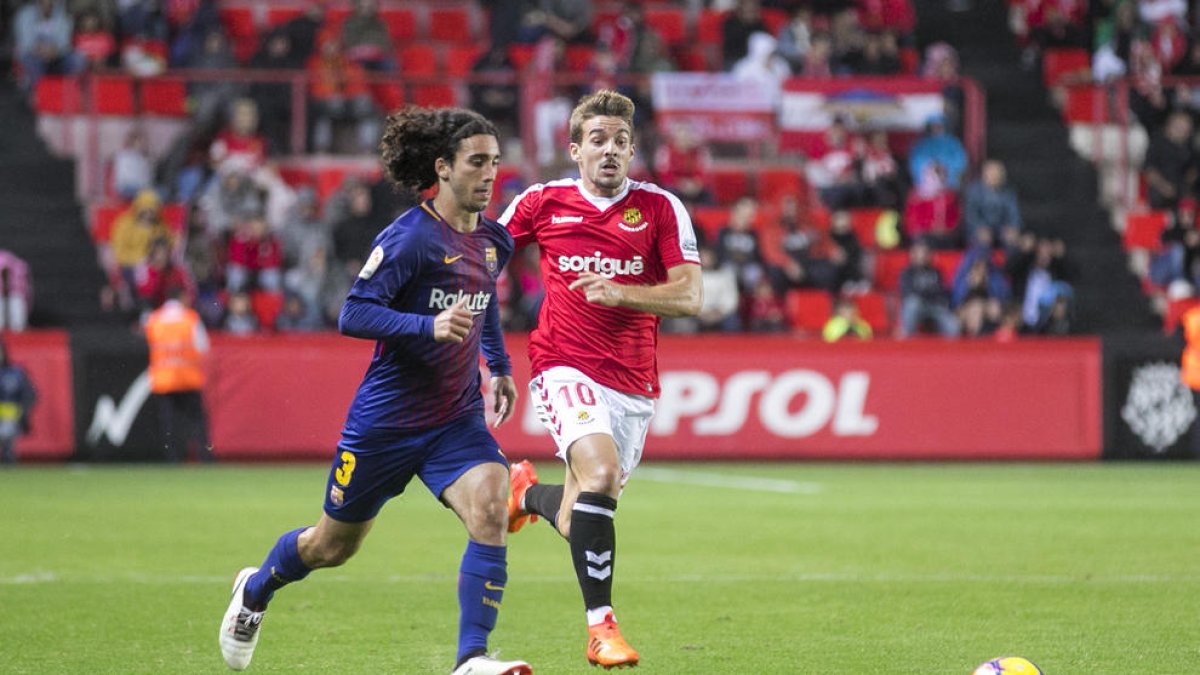 Juan Muñiz, durante un momento contra el Barça B.