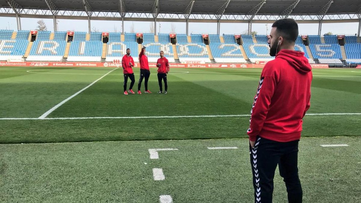 Javi Jiménez a l'Estadi de los Juegos Mediterráneos.