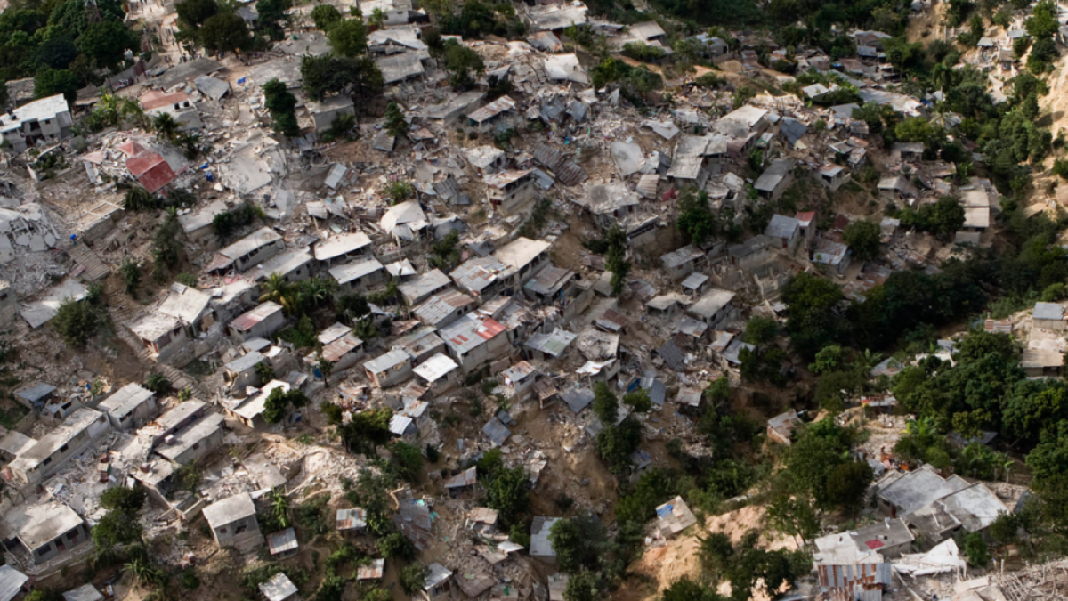 Imatge de les conseqüències del terratrèmol que va viure Haití.