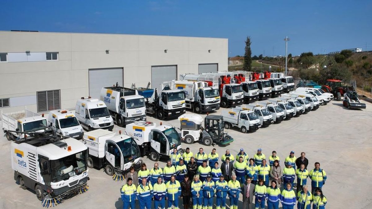 Imagen de los trabajadores de la empresa Urbaser.