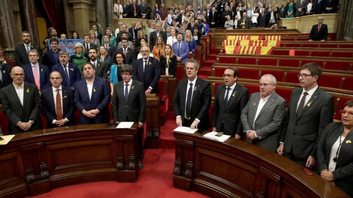 Imagen de archivo de un pleno del Parlament de Catalunya.