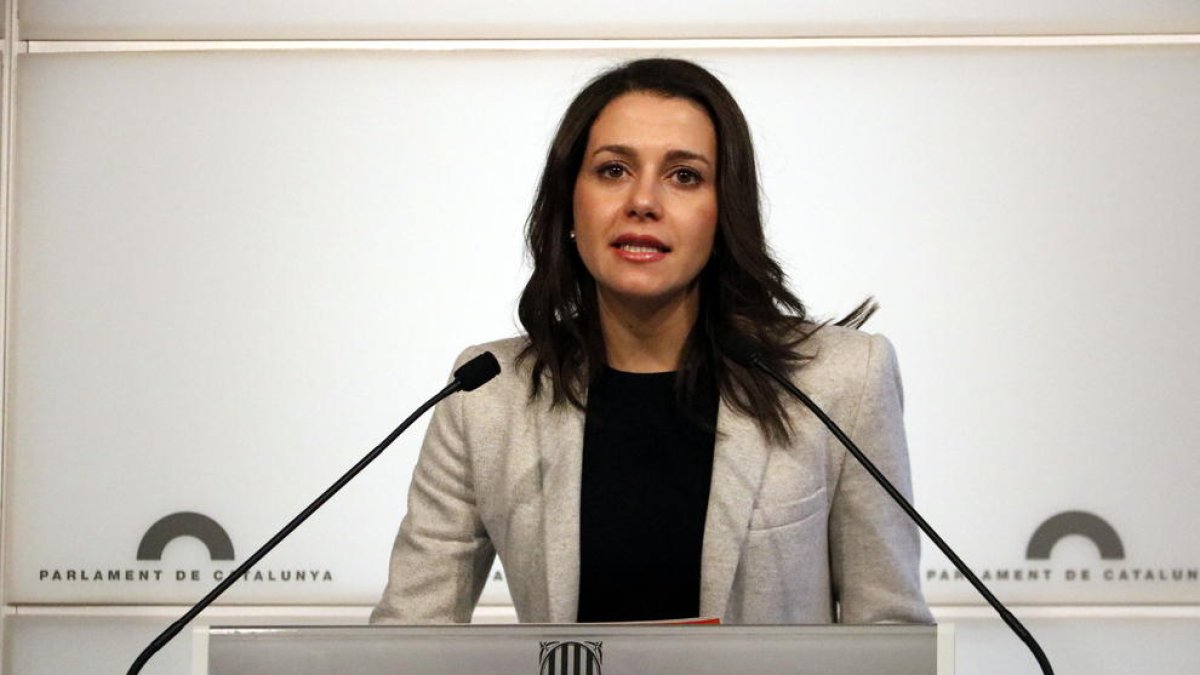 Imatge de la presidenta del grup parlamentari Cs, Inés Arrimadas.