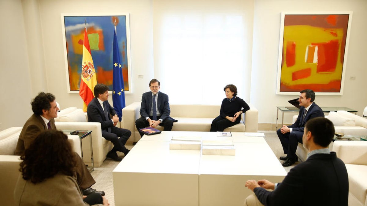 Imatge de la reunió d'aquesta setmana del president de SCC, Josep Rosiñol i el govern espanyol.