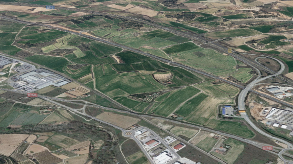 Imatge aèria de la zona on està previst urbanitzar el po
