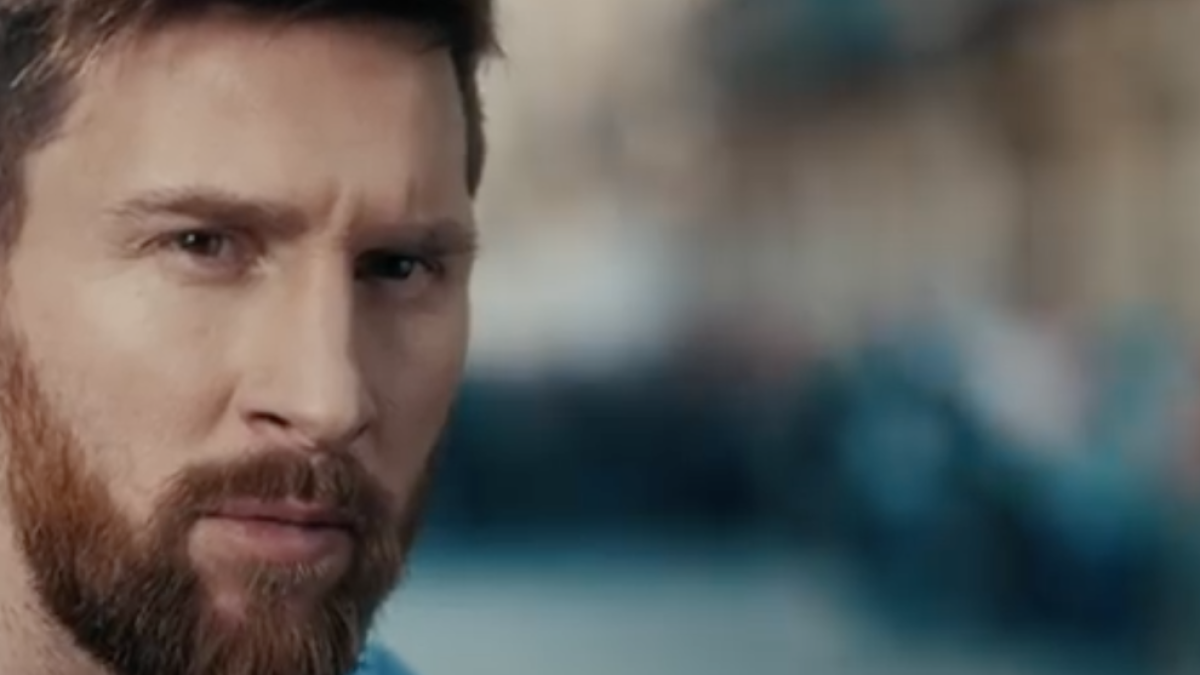 Messi, durante el anuncio.