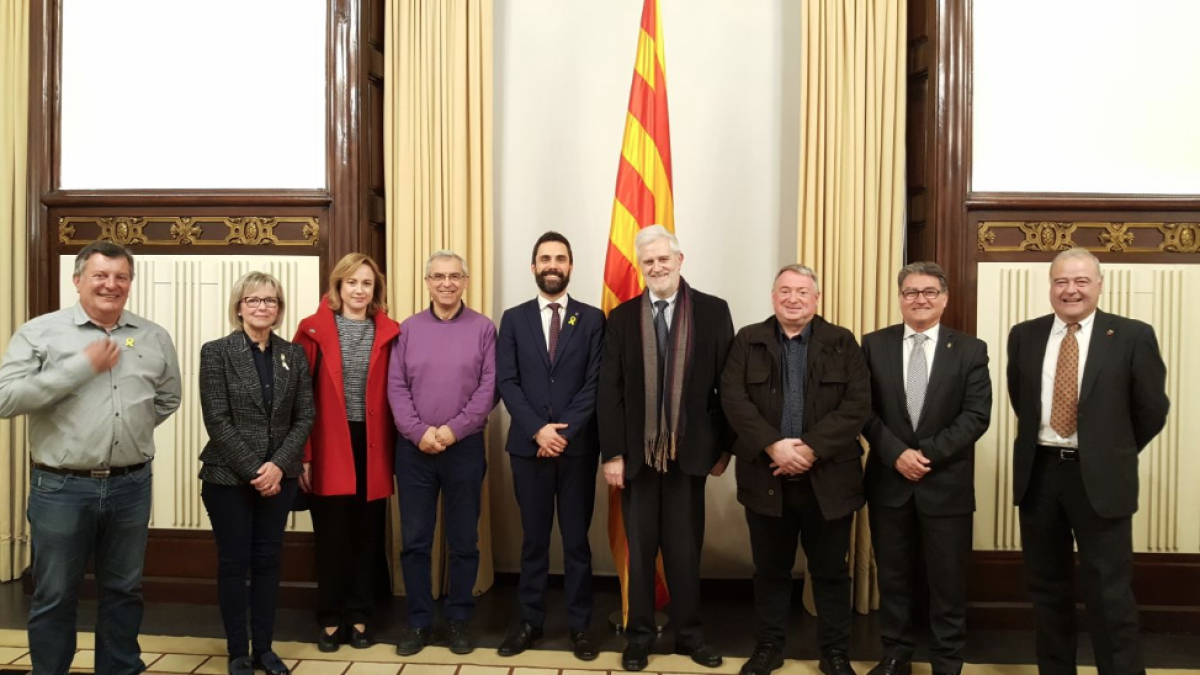 Imatge de la reunió al Parlament.