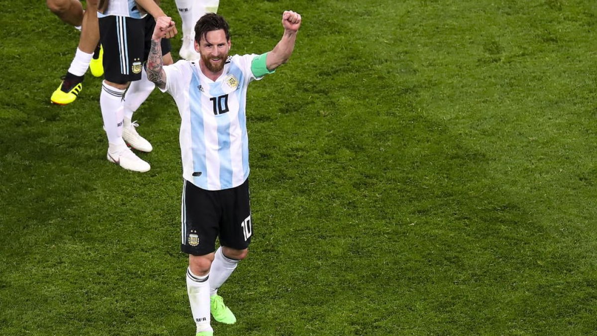 Leo Messi durante el Mundial de Rusia 2018.