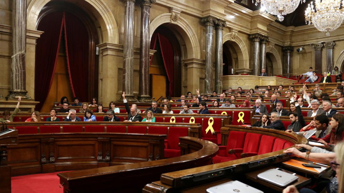 Imagen del hemiciclo del Parlamento catalán.