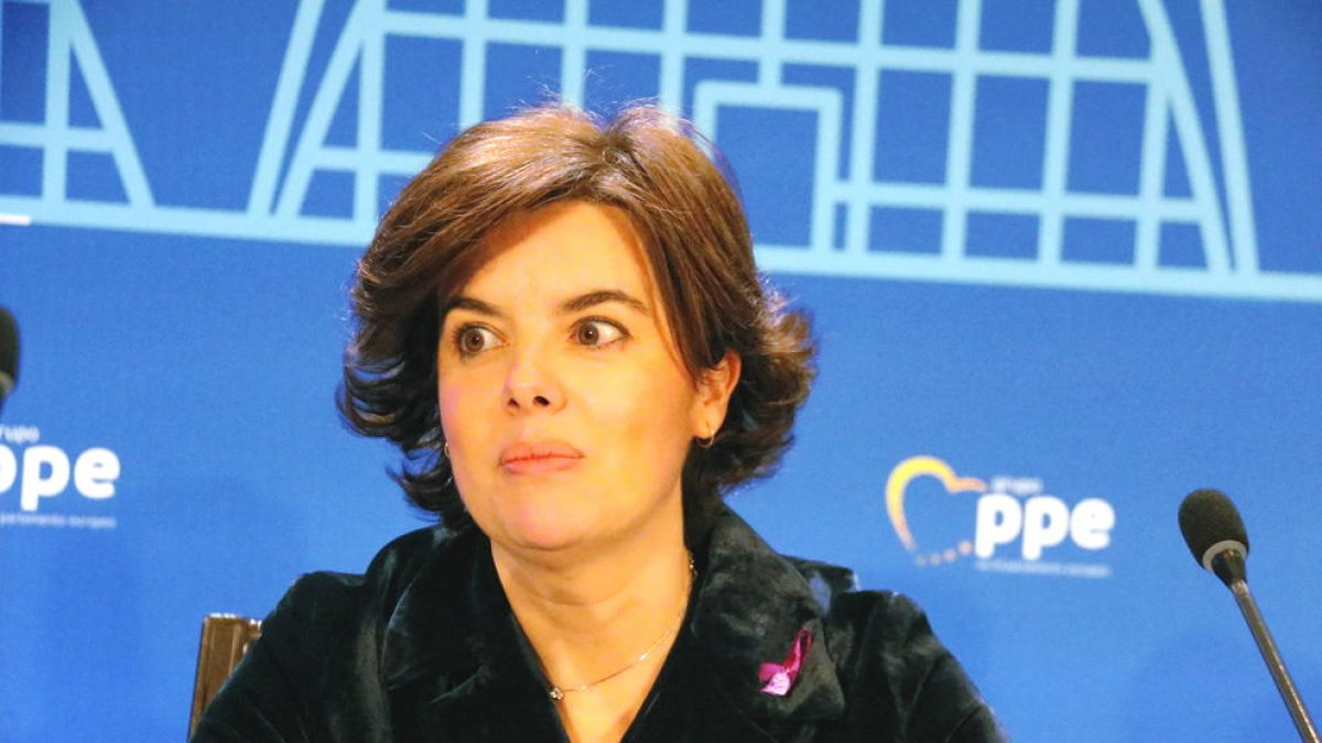 La vicepresidenta del govern espanyol, Soraya Sánz de Santamaria.