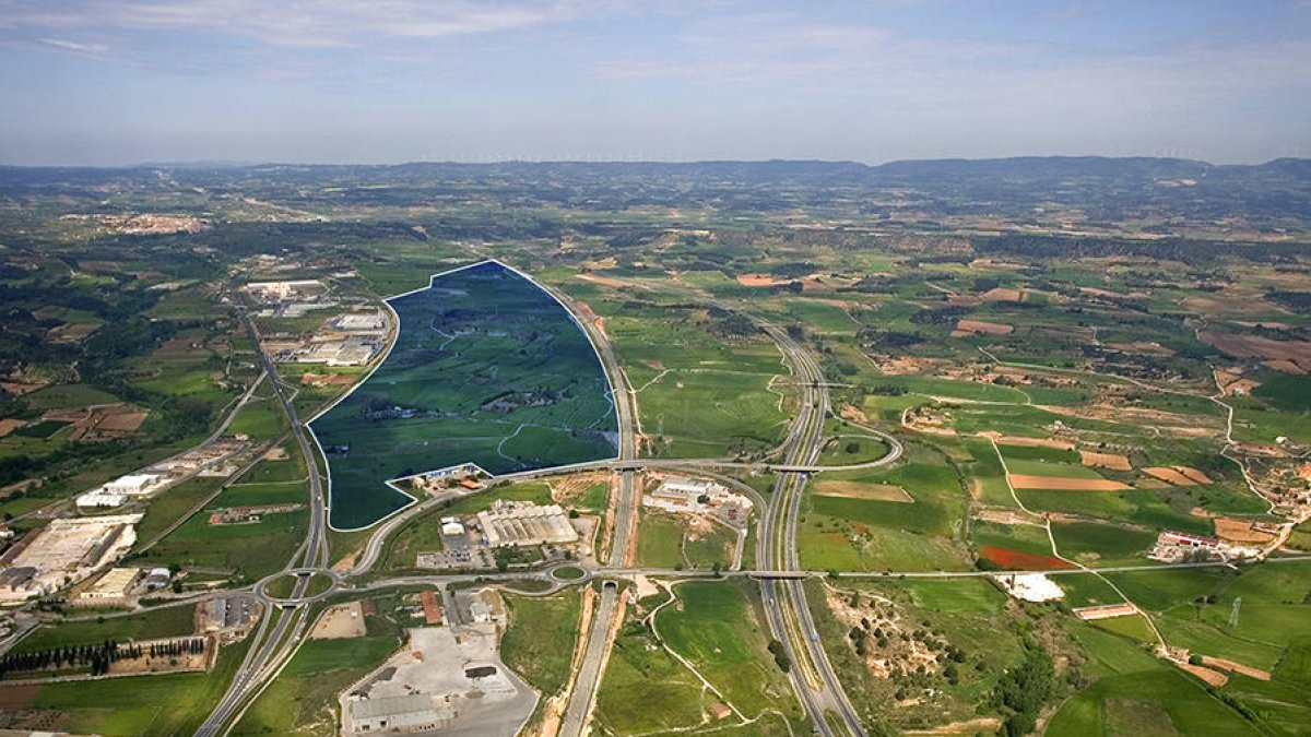 El espacio que se prevé que ocupe el futuro LOGIS Intermodal Montblanc de CIMALSA.