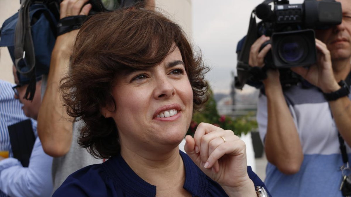 La candidata a la presidència del Partit Popular, Soraya Saénz de Santamaría.