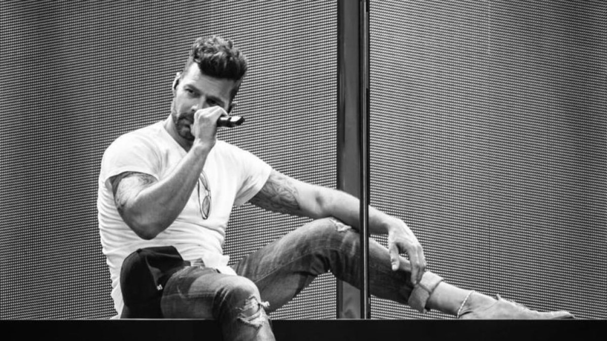 Imagen de Ricky Martin durante los ensayos en la TAP.