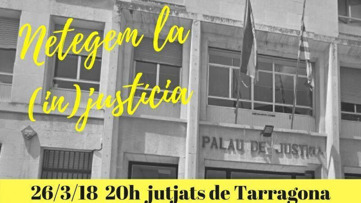 Imagen de la convocatoria para esta tarde en los juzgados de Tarragona.