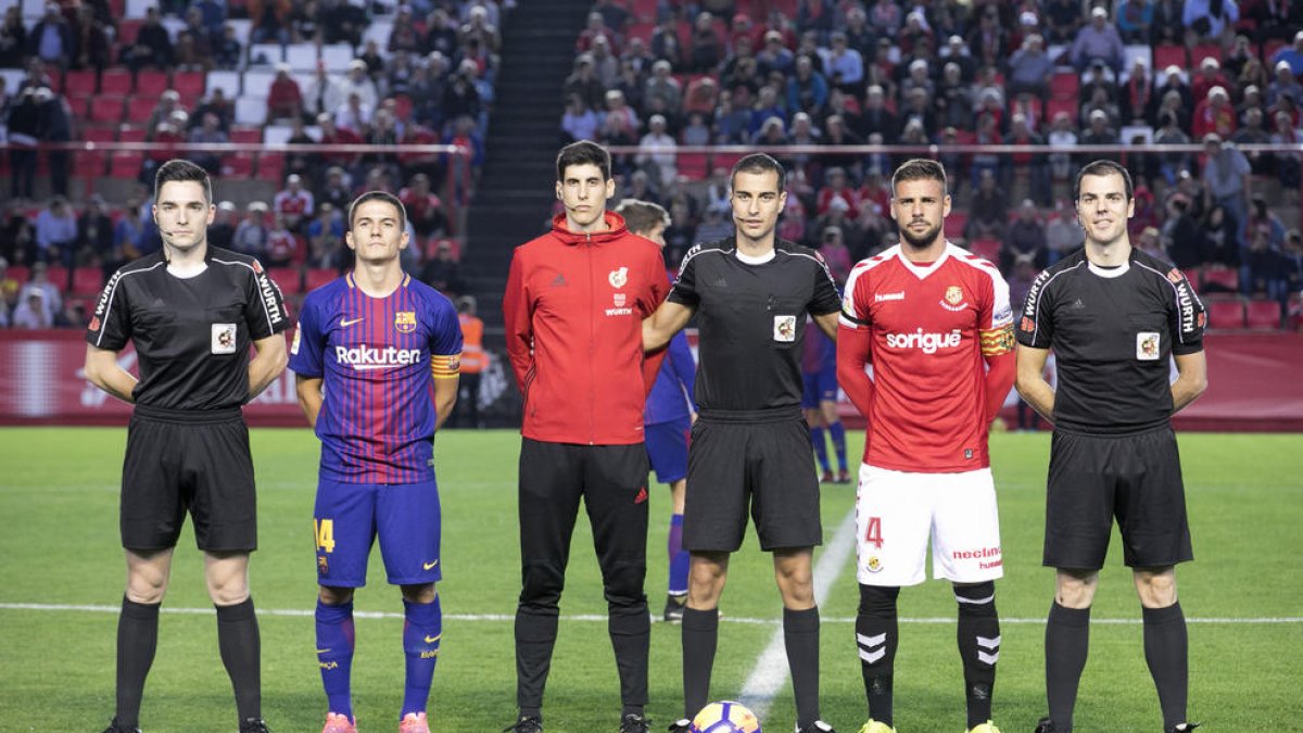 Varón Aceitón, durant el Nàstic-Barça B de la campanya passada.