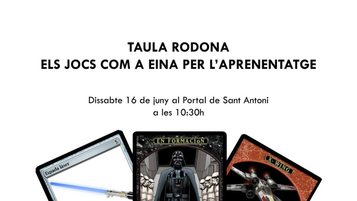 Imatge del cartell de la xerrada 'Els jocs com a eina per a l'aprenentatge'.