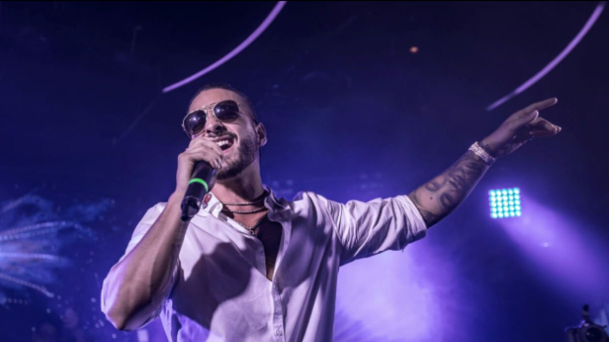 El cantante colombiano durante un concierto en Miami.