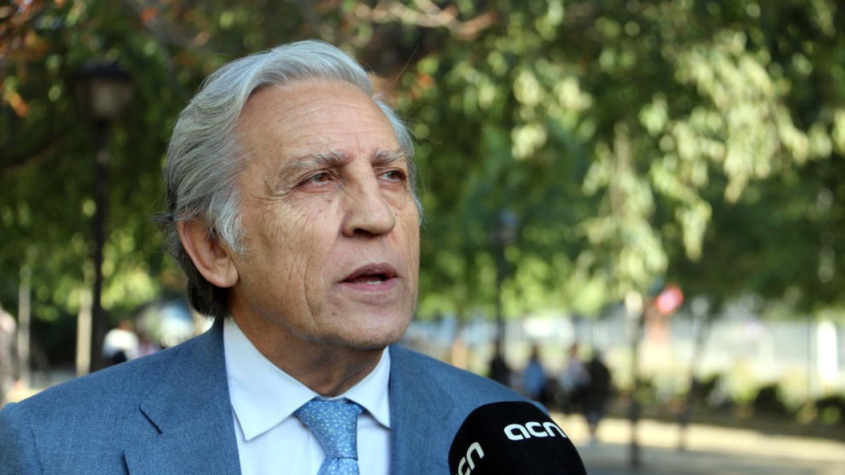 El catedràtic de dret constitucional Diego López Garrido durant l'entrevista amb l'ANC, el 31 d'octubre de 2017.
