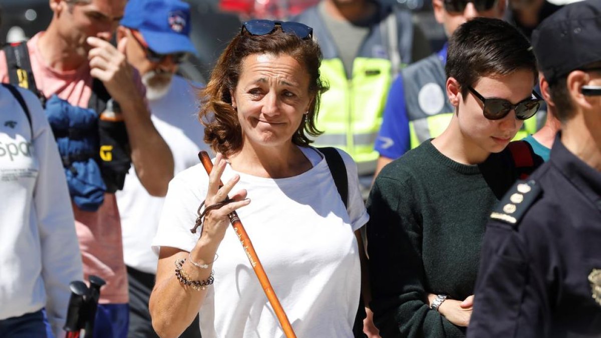 Lola, la hermana de Blanca Fernández Ochoa, después de confirmarse que el cuerpo encontrado el miércoles es el de la exesquiadora.