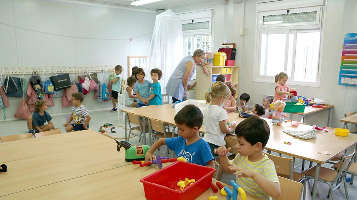 Imatge d'arxiu d'una de les aules de l'Escola de l'Arrabassada de Tarragona en l'inici del curs escolar 2018-2019.