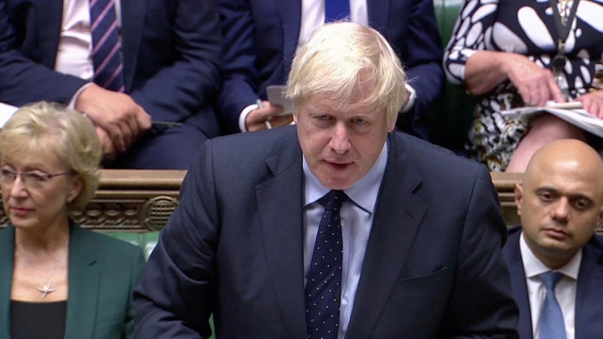 El primer ministre britànic Boris Johnson al parlament de Westminster el 3 de setembre del 2019.