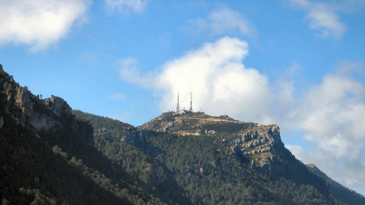 Imatge del Mont Caro, lloc on es va perdre el boletaire de 23 anys.