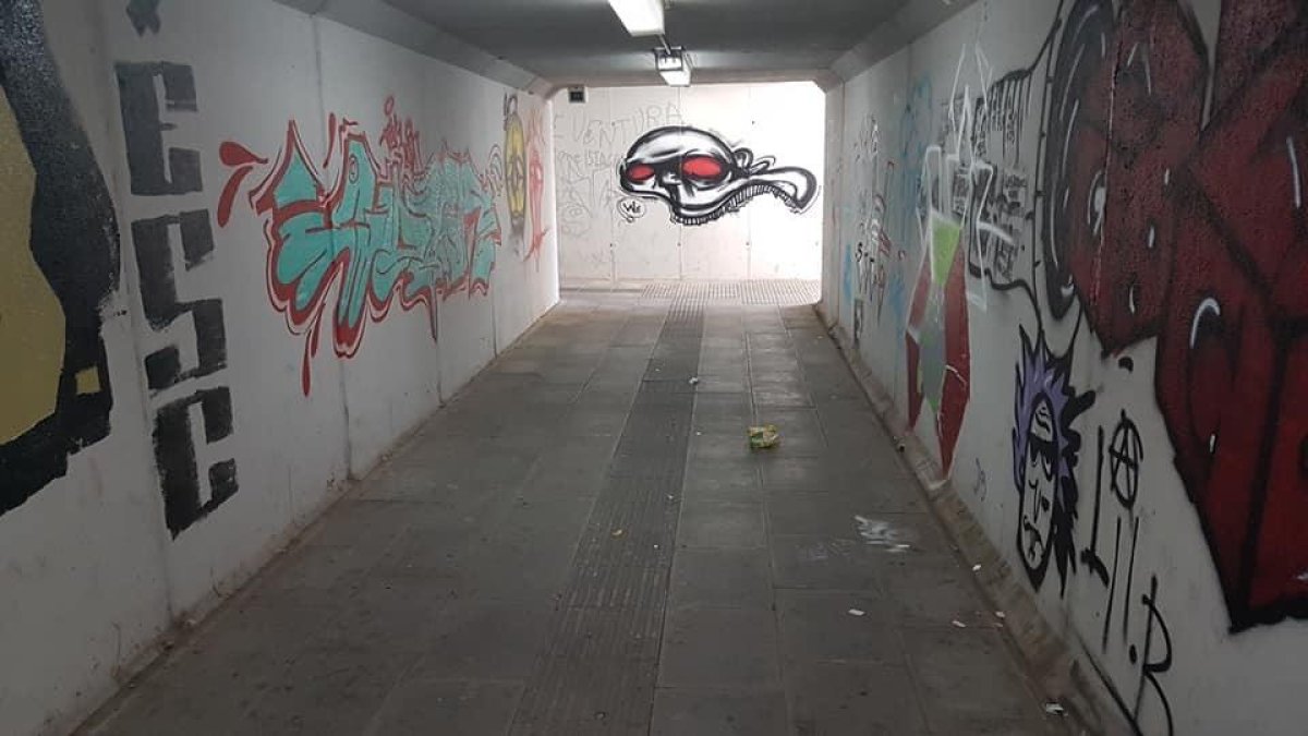 Imagen del túnel de la estación de Vila-seca.