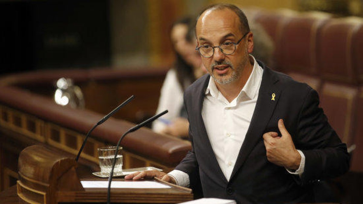 El portavoz del PDeCAT, Carles Campuzano, en una imagen de archivo en el Congreso.