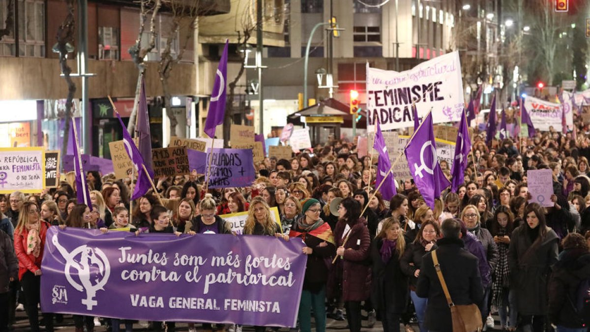 Imagen de la manifestación en Tarragona el pasado 8 de marzo del 2018 para el Día Internacional de la Mujer.