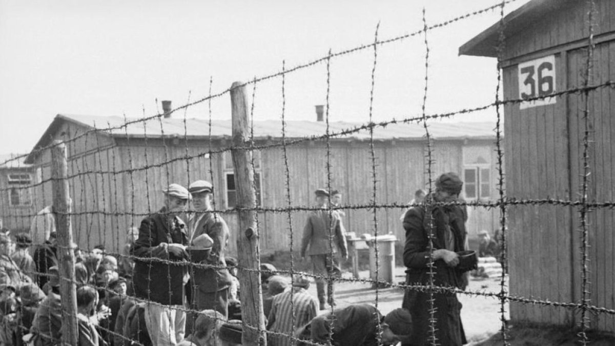 Imatge del camp de concentració de Bergen Belsen.
