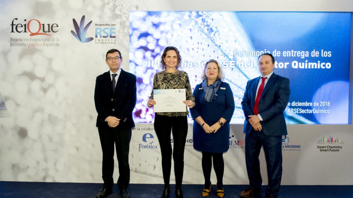 María Fayos, responsable de Medio Ambiente de Covestro, ha recogido el galardón.