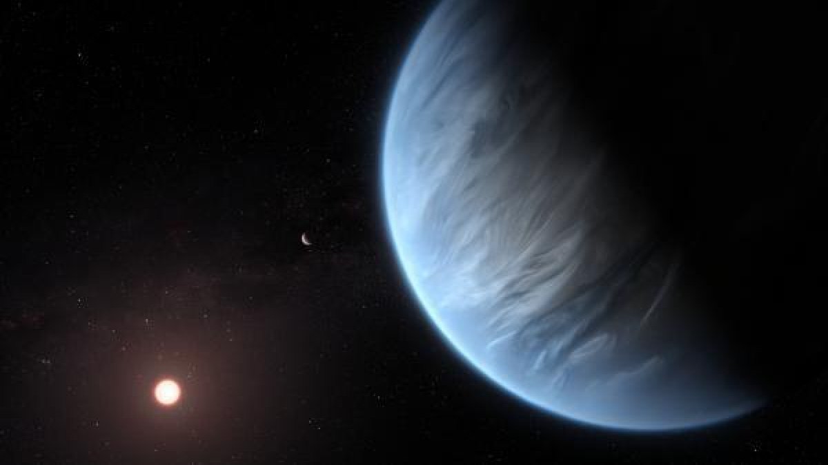 Representació de l'exoplaneta K2-18b.