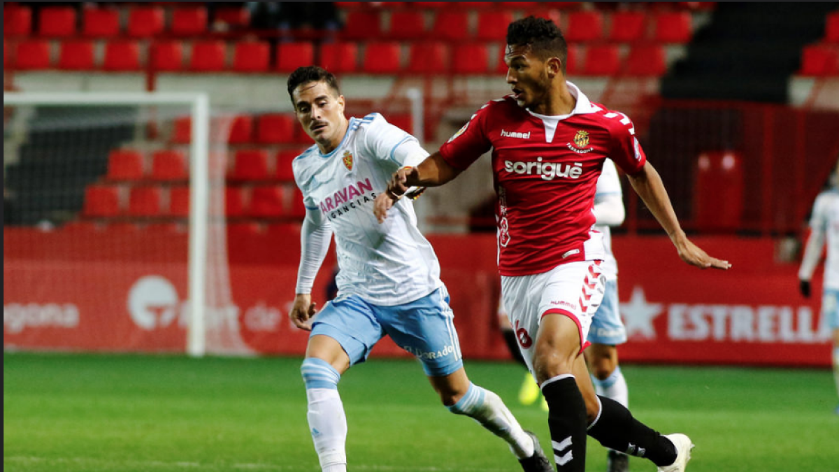 Imatge del partit del Nàstic contra el Real Zaragoza.