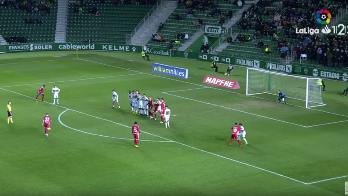 Imagen del partido del Nàstic en casa del Elche.