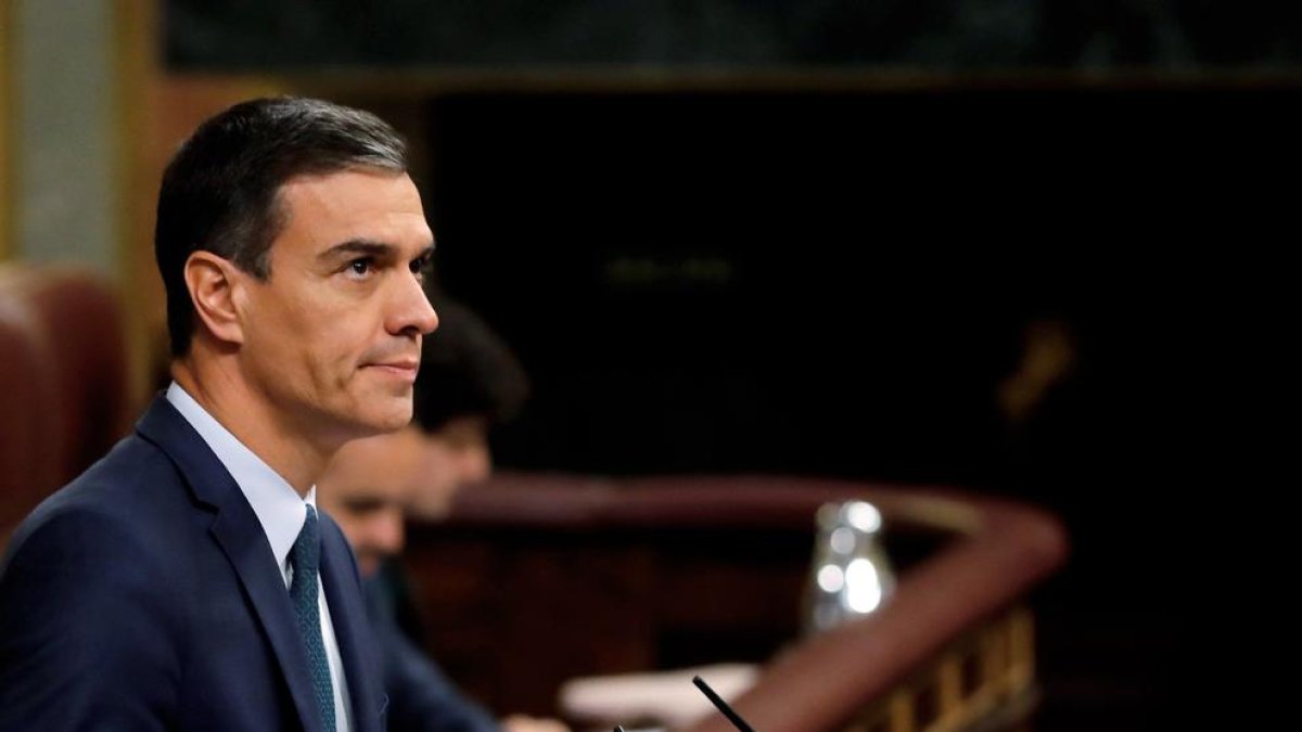 Pedro Sánchez, a l'estrat del Congrés, el dia que afronta la segona i dedinitiva votació d'investidura.