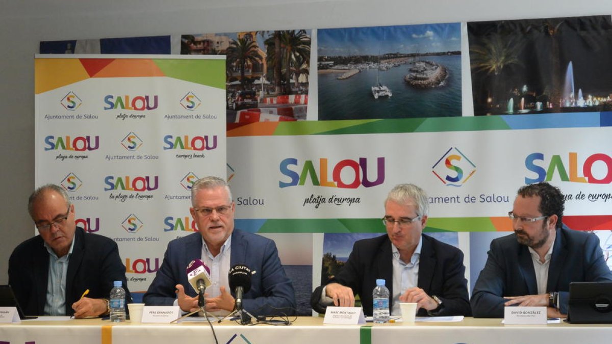 Jesús Barragán, Pere Granados, Marc Montagut y David González, ayer, durante la presentación.