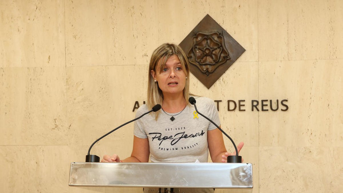 Imatge de la presentació del Pla de Salut, amb la regidora Noemí Llauradó.