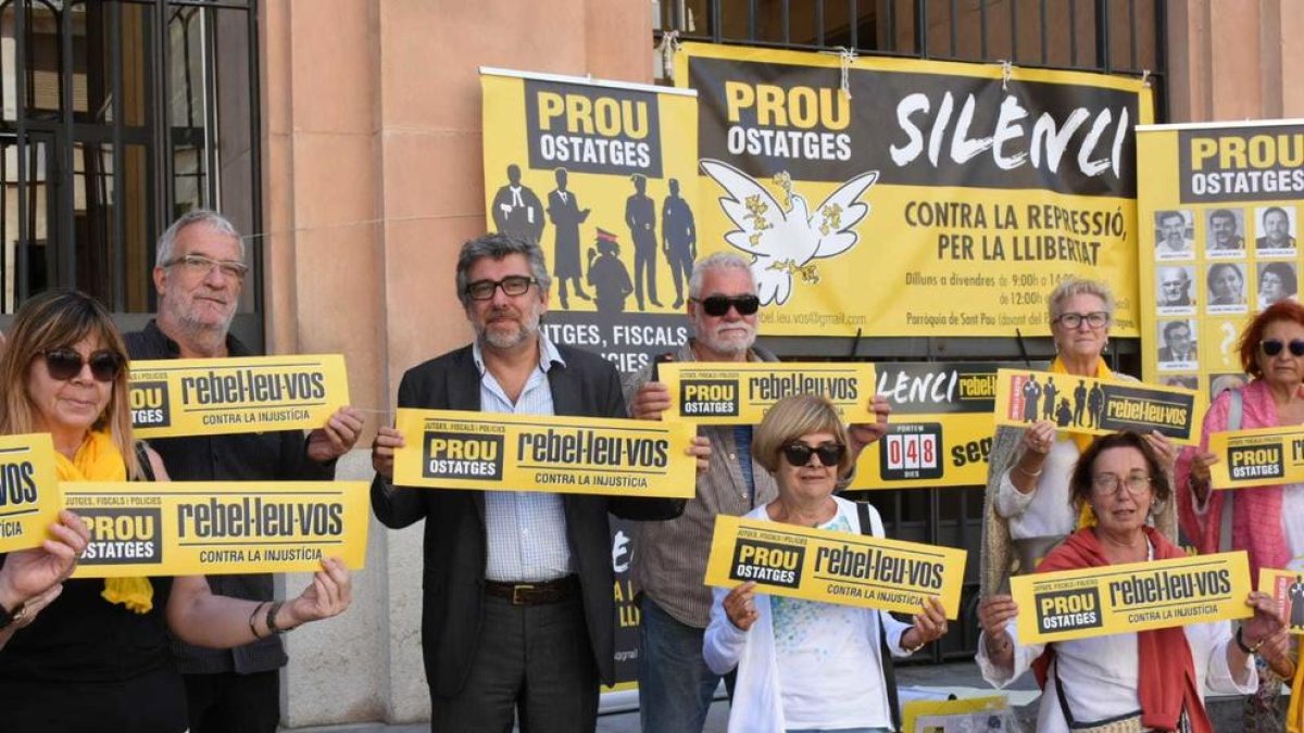 Jordi Pina ha participat en la protesta silenciosa d'aquest dijous.