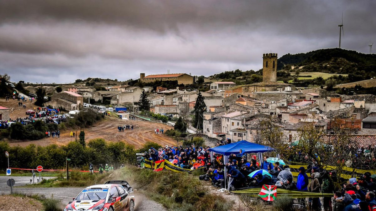 Latvala, durante la prueba.