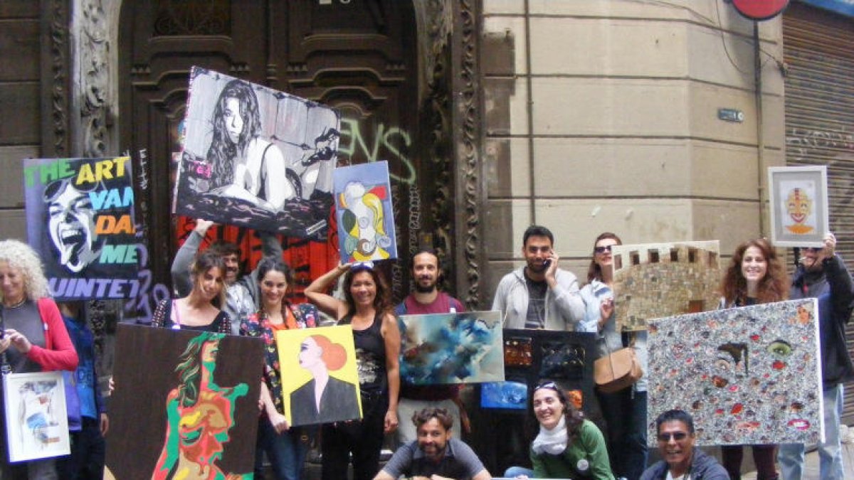 Una de les Walking Gallery celebrada a Barcelona.