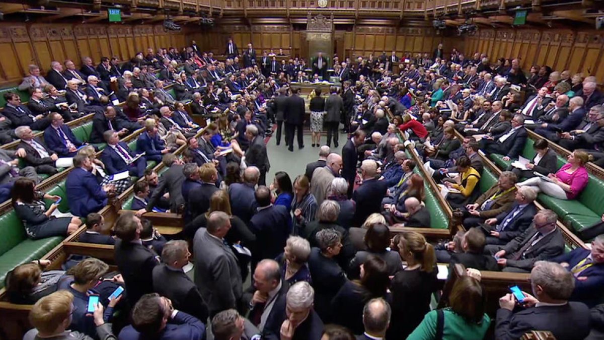 Moment de les votacions sobre el Brexit al parlament britànic.