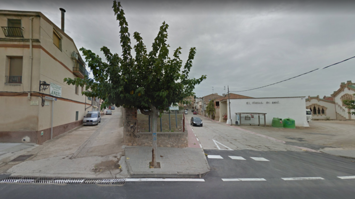 La calle donde está ubicada la bodega