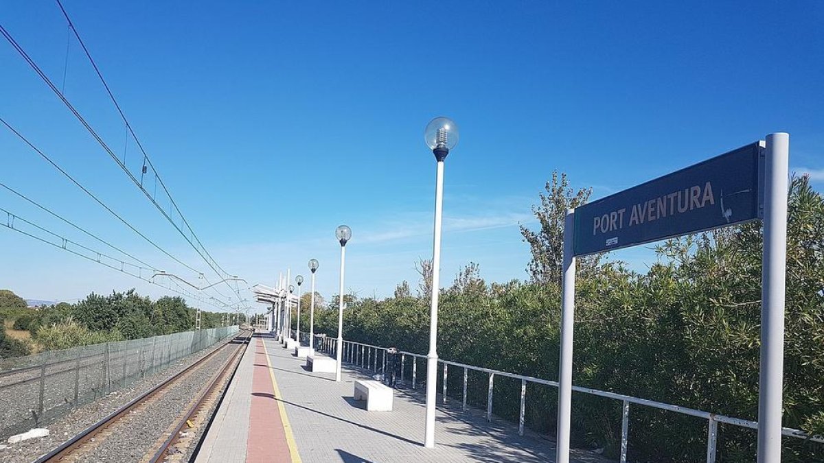 Imatge del baixador de Port Aventura.