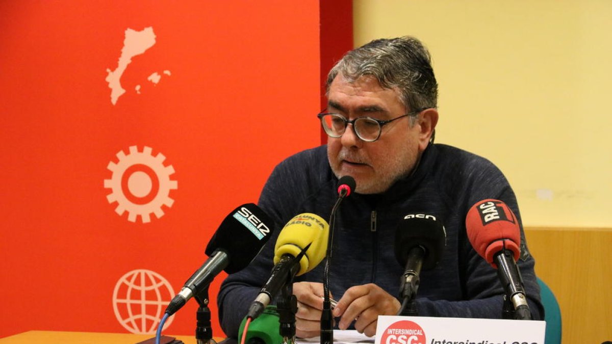 El secretari general de la Intersindical-CSC, Carles Sastre,