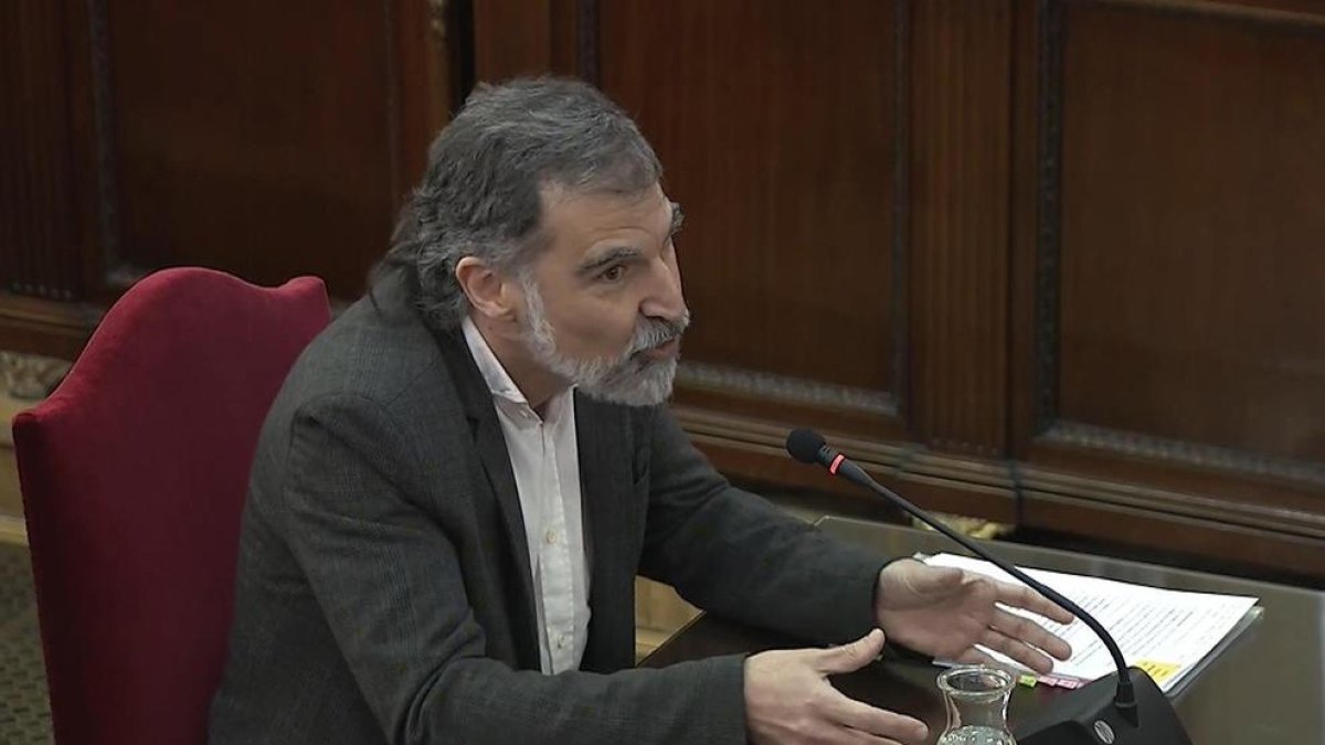 Jordi Cuixart declarant durant el judici de l'1-O.