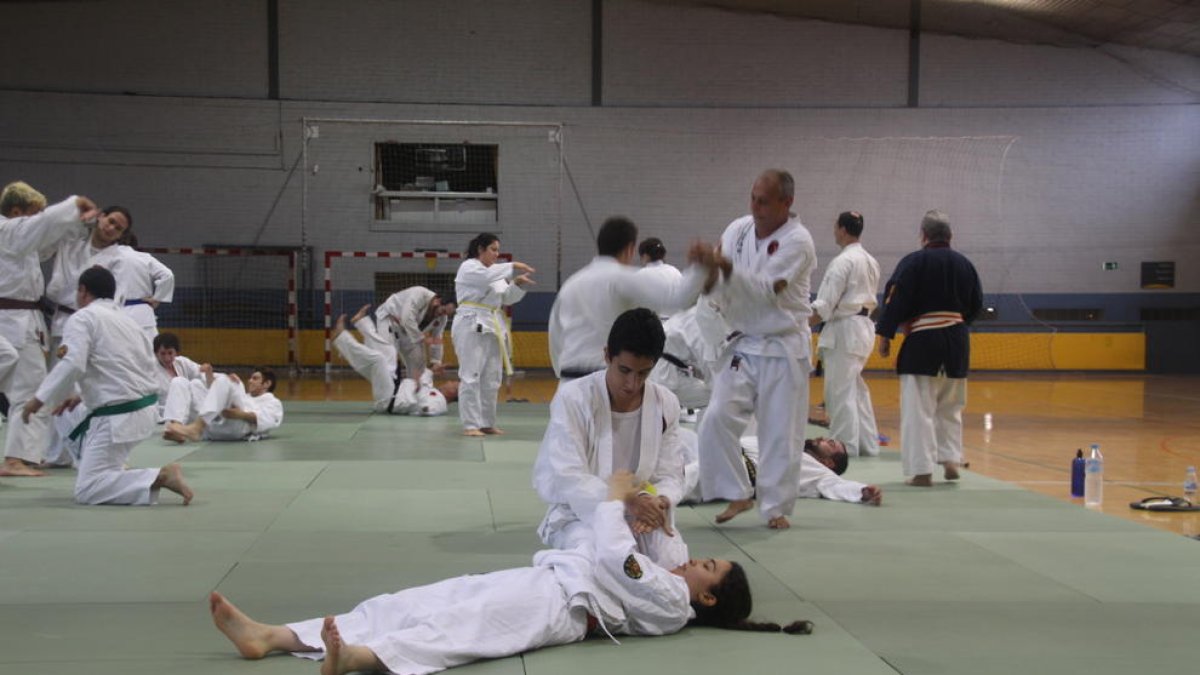 Imagen de una exhibición de Nihon Tai Jitsu en Martorell.