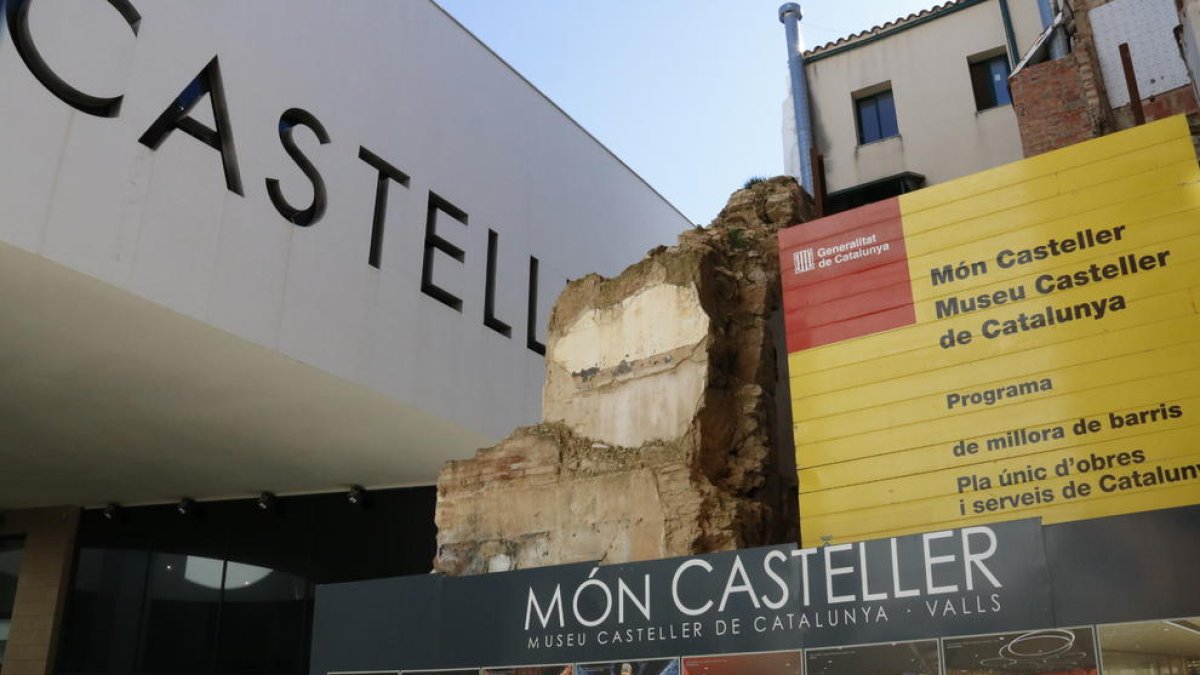 Els arcs medievals que es van descobrir durant les obres del Museu Casteller i que l'Ajuntament vol conservar.